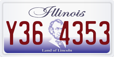 IL license plate Y364353