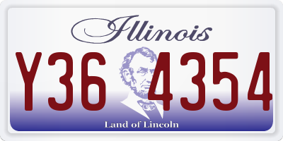 IL license plate Y364354