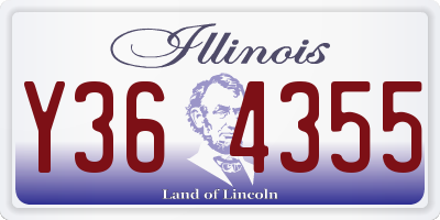 IL license plate Y364355