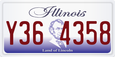 IL license plate Y364358