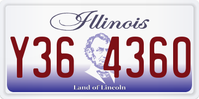 IL license plate Y364360
