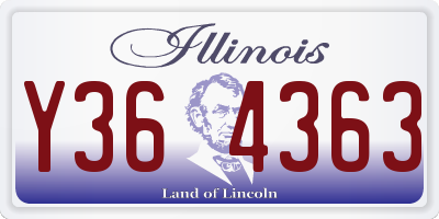 IL license plate Y364363