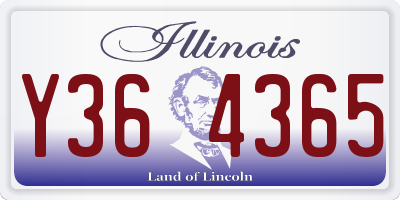 IL license plate Y364365