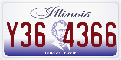 IL license plate Y364366