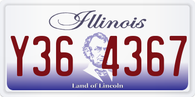 IL license plate Y364367