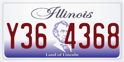 IL license plate Y364368