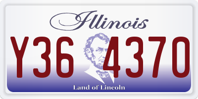 IL license plate Y364370