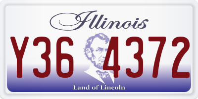 IL license plate Y364372