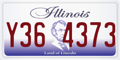 IL license plate Y364373