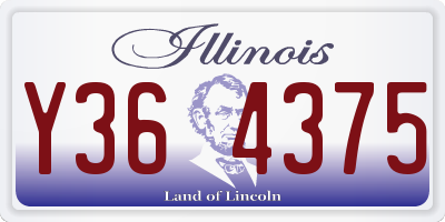IL license plate Y364375