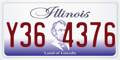 IL license plate Y364376