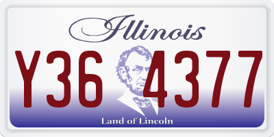 IL license plate Y364377
