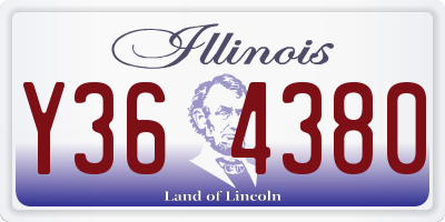 IL license plate Y364380