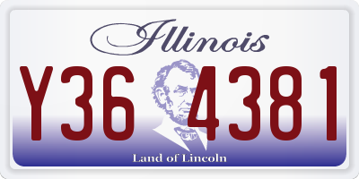 IL license plate Y364381