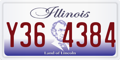 IL license plate Y364384