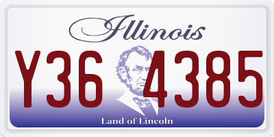 IL license plate Y364385
