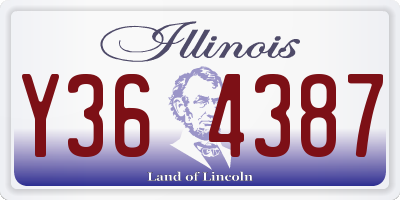 IL license plate Y364387