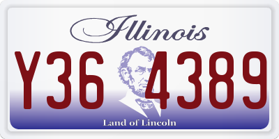 IL license plate Y364389