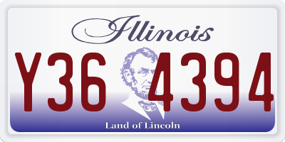 IL license plate Y364394