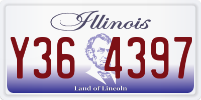 IL license plate Y364397