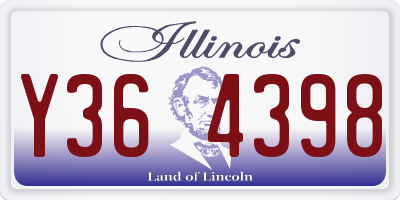 IL license plate Y364398