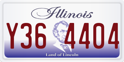 IL license plate Y364404