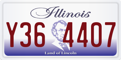 IL license plate Y364407