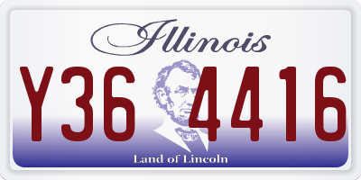 IL license plate Y364416
