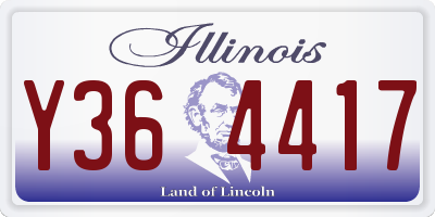 IL license plate Y364417