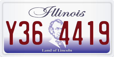 IL license plate Y364419