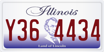 IL license plate Y364434