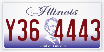 IL license plate Y364443