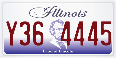 IL license plate Y364445