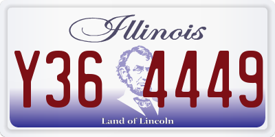 IL license plate Y364449