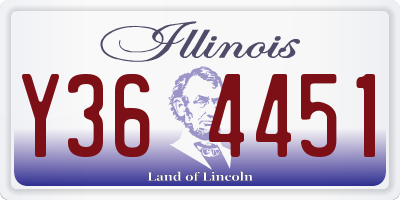 IL license plate Y364451