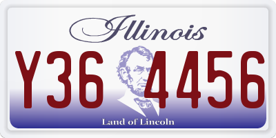 IL license plate Y364456