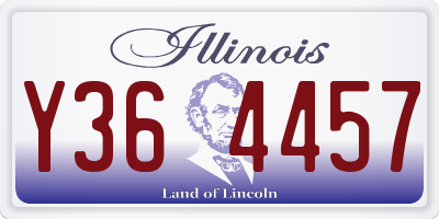 IL license plate Y364457