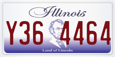 IL license plate Y364464