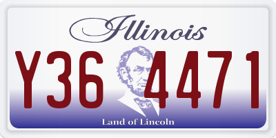 IL license plate Y364471