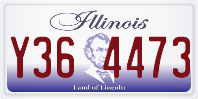 IL license plate Y364473
