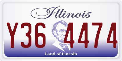 IL license plate Y364474