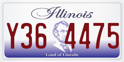 IL license plate Y364475