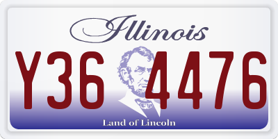 IL license plate Y364476