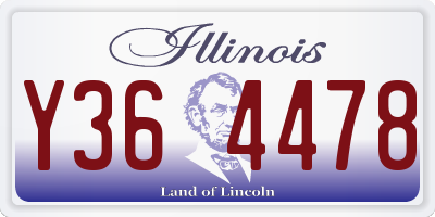 IL license plate Y364478