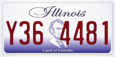 IL license plate Y364481