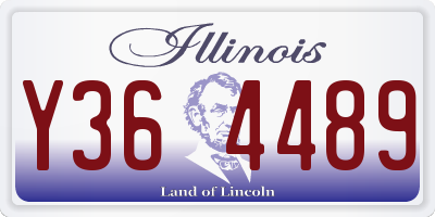 IL license plate Y364489