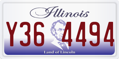 IL license plate Y364494