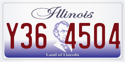 IL license plate Y364504