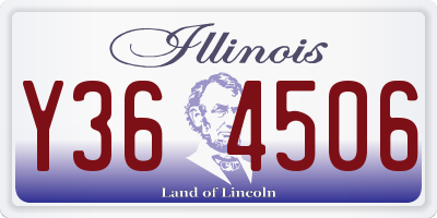 IL license plate Y364506