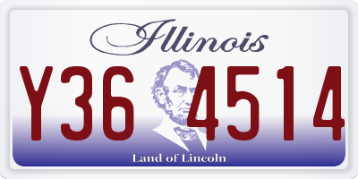 IL license plate Y364514